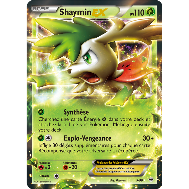 Carte Pokémon Shaymin-EX 5/99 Ultra Rare Destinées Futures