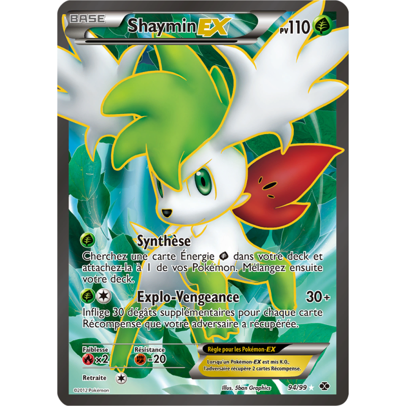 Carte Pokémon Shaymin-EX 94/99 Ultra Rare Destinées Futures