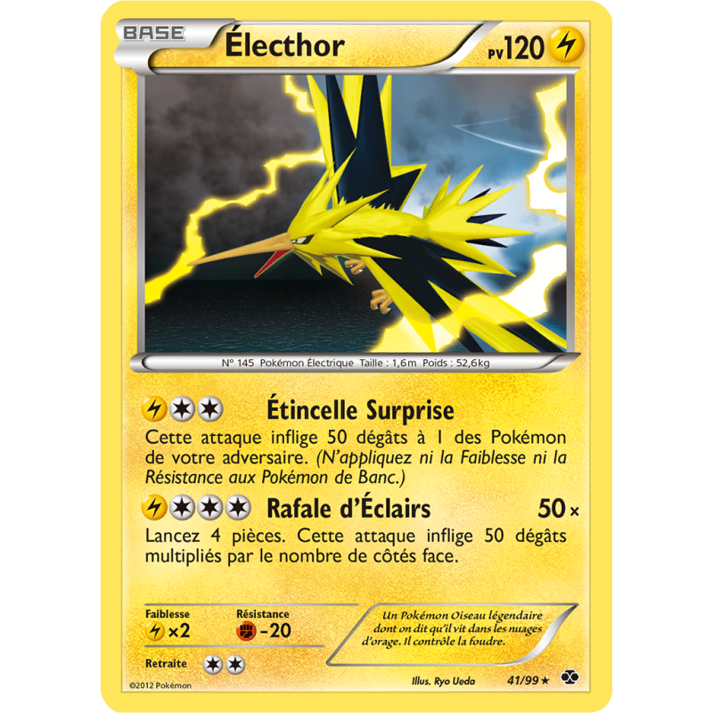 Carte Pokémon Électhor 41/99 Holographique Destinées Futures