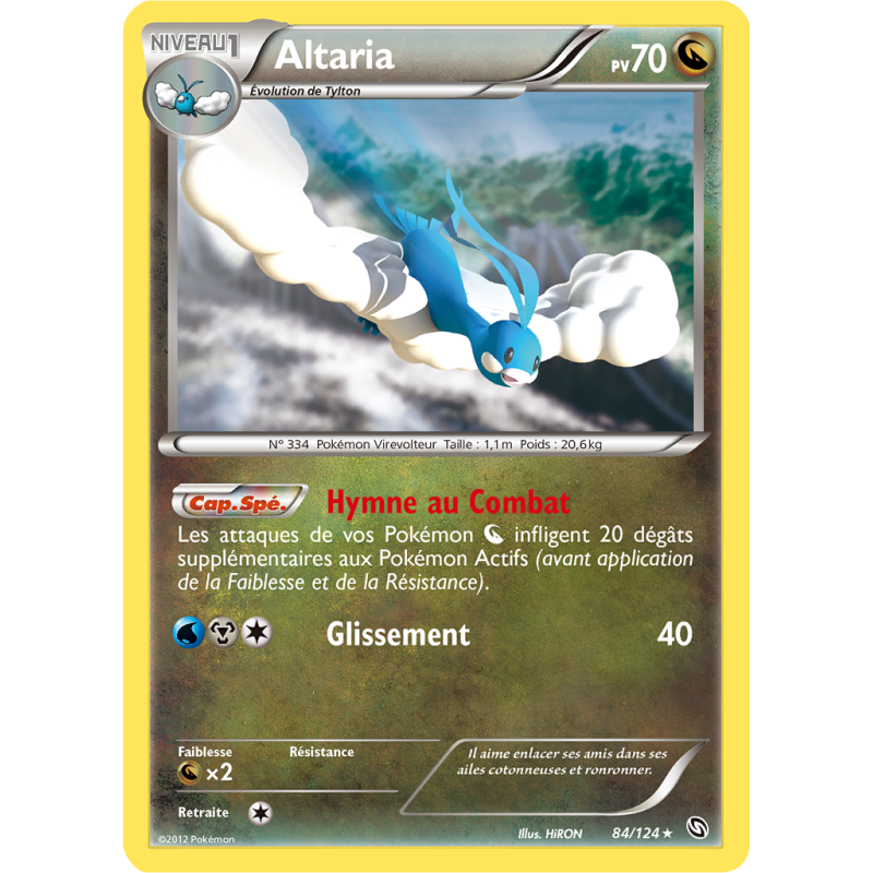 Carte Pokémon Altaria 84/124 Holographique Dragons Exaltés