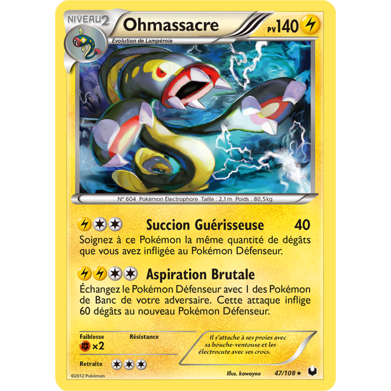 Carte Pokémon Ohmassacre 47/108 Holographique Explorateurs Obscurs