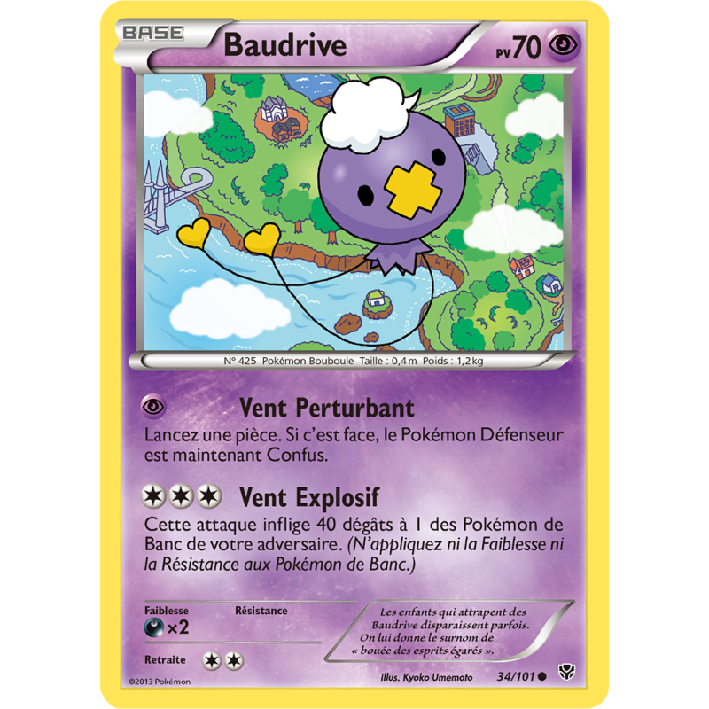 Carte Pokémon Baudrive 34/101 Commune Explosion Plasma
