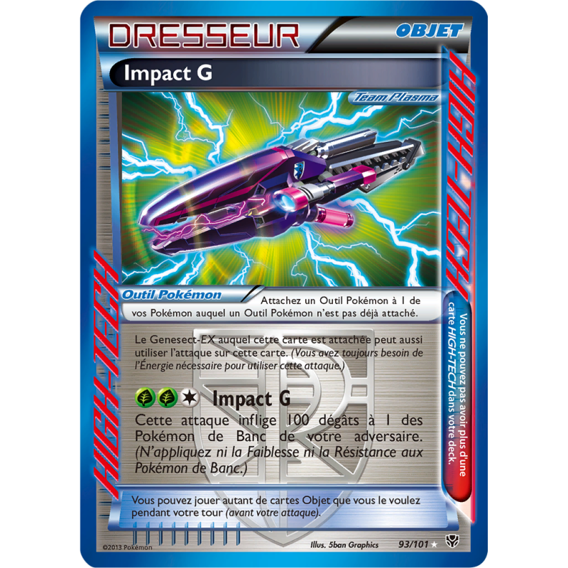 Carte Pokémon Impact G 93/101 HIGH-TECH Explosion Plasma
