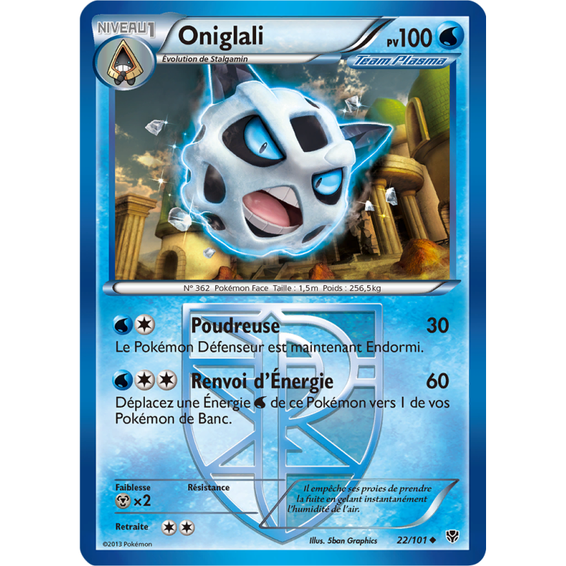 Carte Pokémon Oniglali 22/101 Peu commune Explosion Plasma
