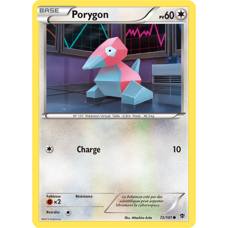 Carte Pokémon Porygon 72/101 Commune Explosion Plasma