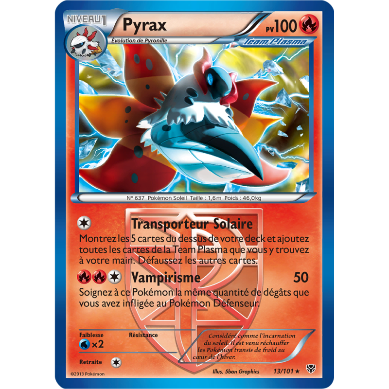 Carte Pokémon Pyrax 13/101 Rare Explosion Plasma