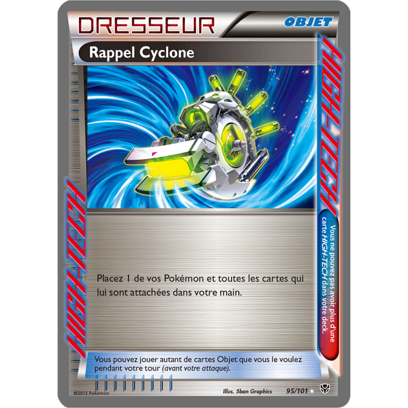 Carte Pokémon Rappel Cyclone 95/101 HIGH-TECH Explosion Plasma