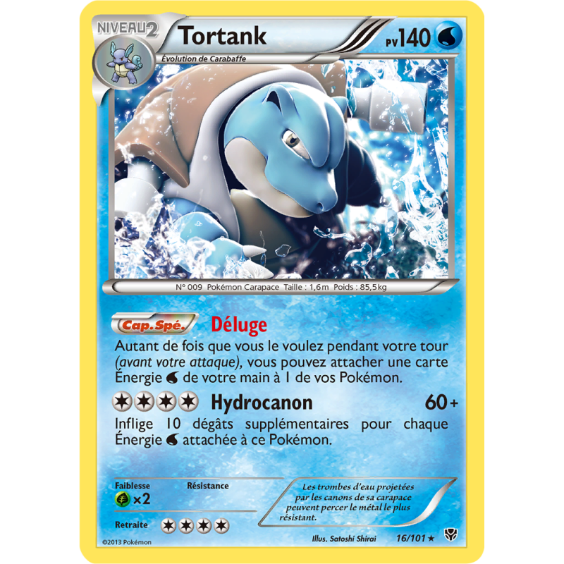 Carte Pokémon Tortank 16/101 Holographique Explosion Plasma