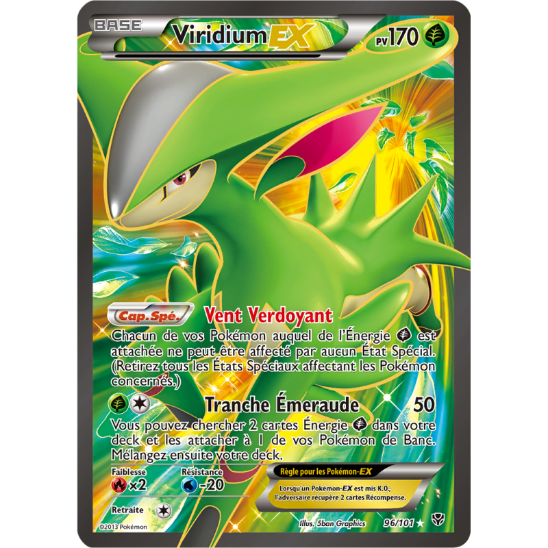 Carte Pokémon Viridium-EX 96/101 Ultra Rare Explosion Plasma