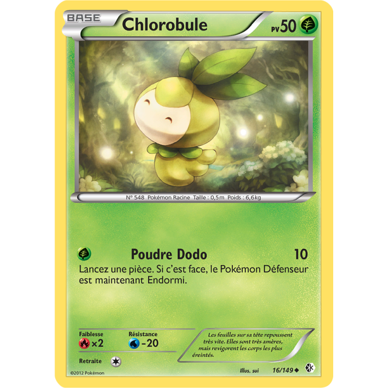 Carte Pokémon Chlorobule 16/149 Peu commune Frontières Franchies