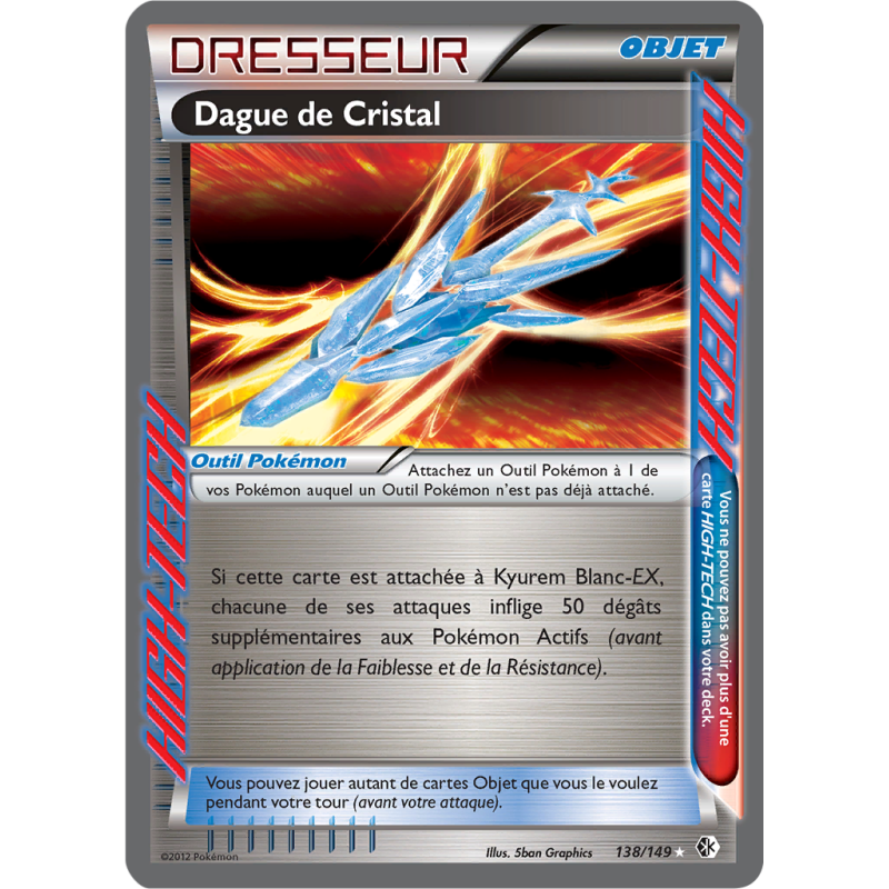 Carte Pokémon Dague de Cristal 138/149 HIGH-TECH Frontières Franchies