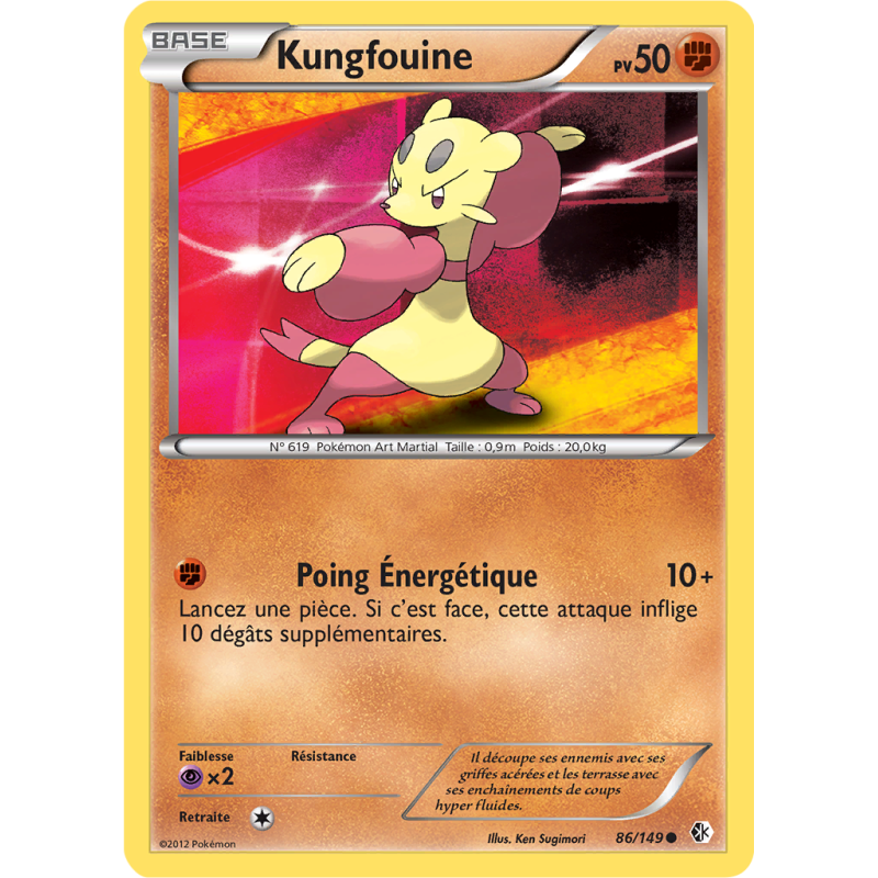 Carte Pokémon Kungfouine 86/149 Commune Frontières Franchies