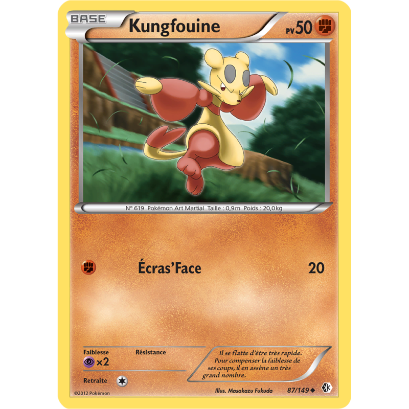 Carte Pokémon Kungfouine 87/149 Peu commune Frontières Franchies