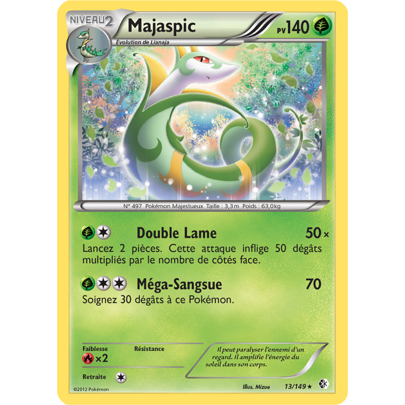 Carte Pokémon Majaspic 13/149 Holographique Frontières Franchies