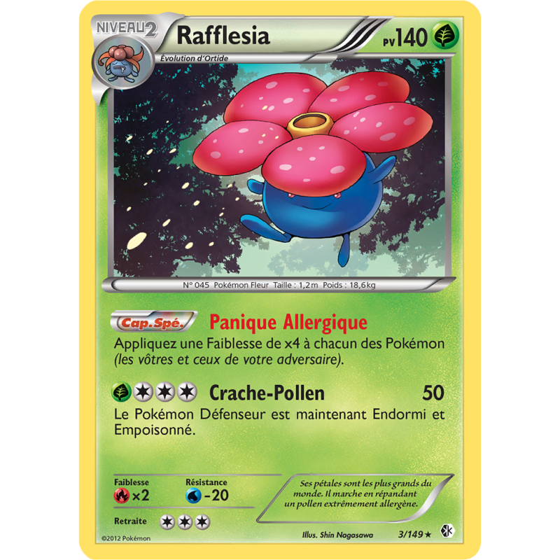 Carte Pokémon Rafflesia 3/149 Holographique Frontières Franchies