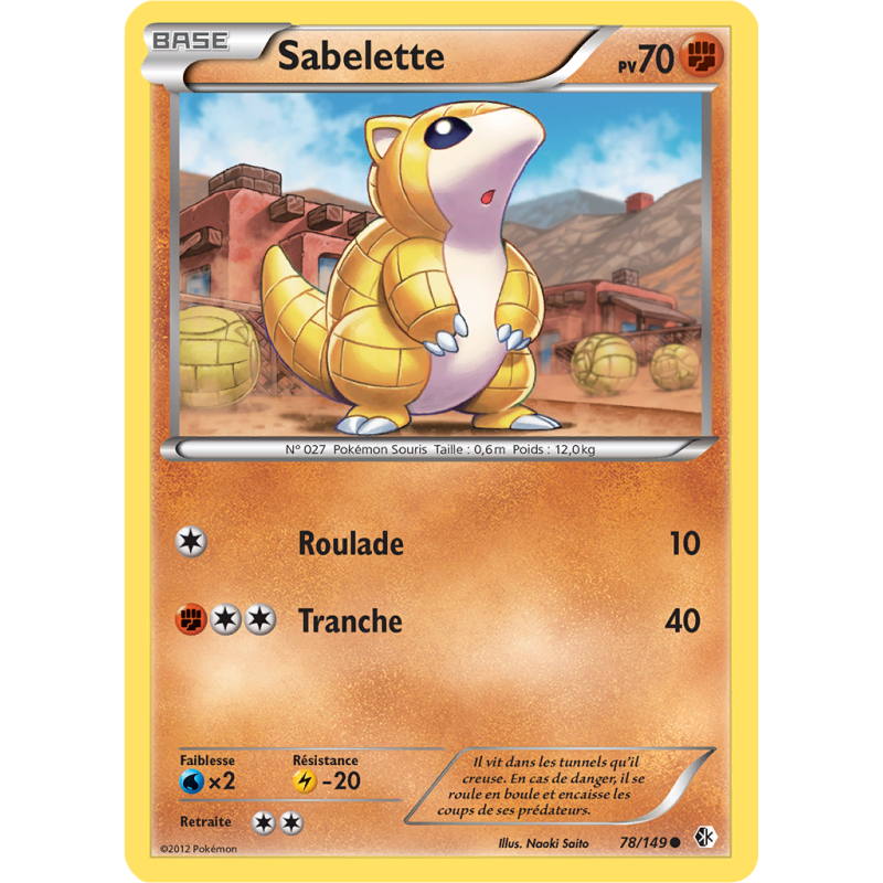 Carte Pokémon Sabelette 78/149 Commune Frontières Franchies