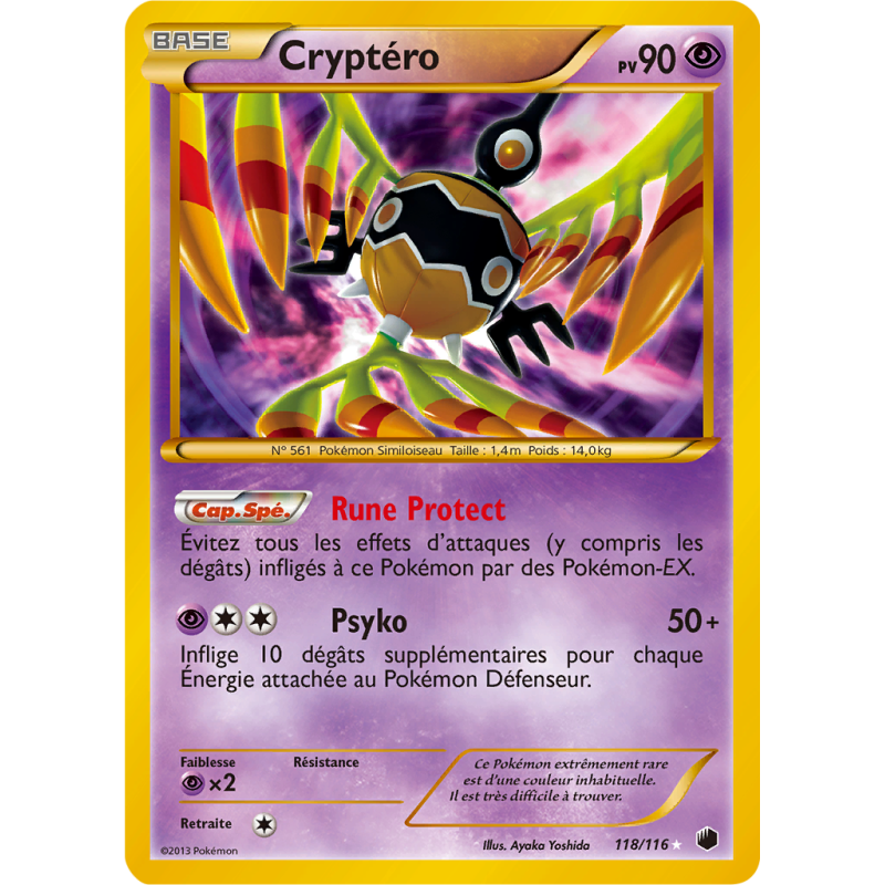 Carte Pokémon Cryptéro 118/116 Ultra Rare Glaciation Plasma