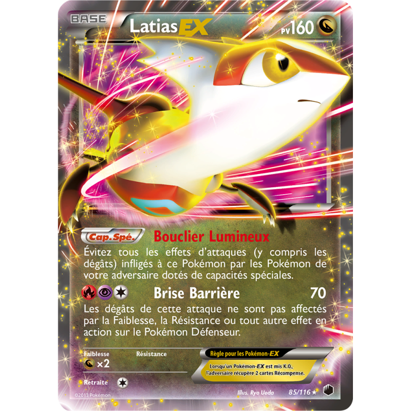Carte Pokémon Latias-EX 85/116 Ultra Rare Glaciation Plasma