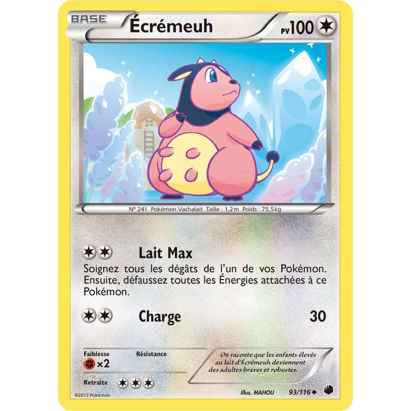Carte Pokémon Écrémeuh 93/116 Peu commune Glaciation Plasma