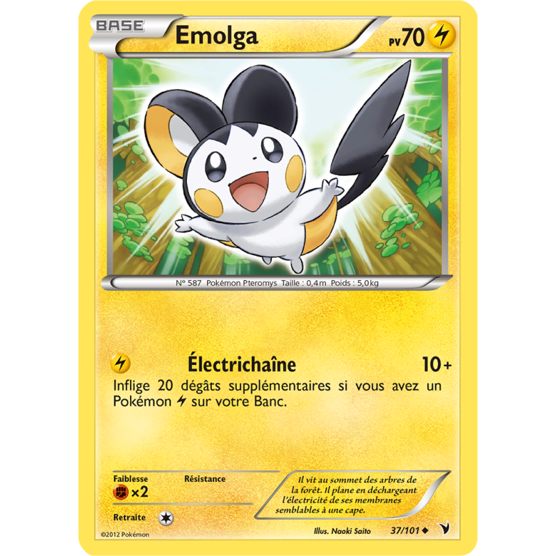 Carte Pokémon Emolga 37/101 Peu commune Nobles Victoires