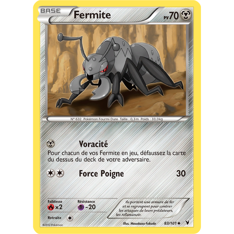 Carte Pokémon Fermite 83/101 Peu commune Nobles Victoires