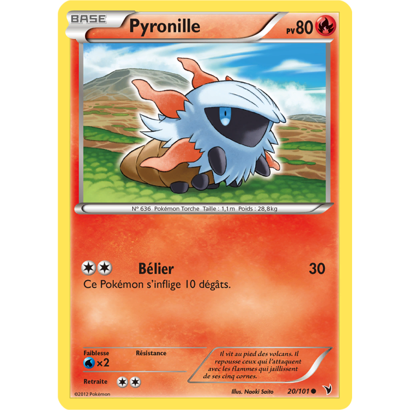 Carte Pokémon Pyronille 20/101 Commune Nobles Victoires