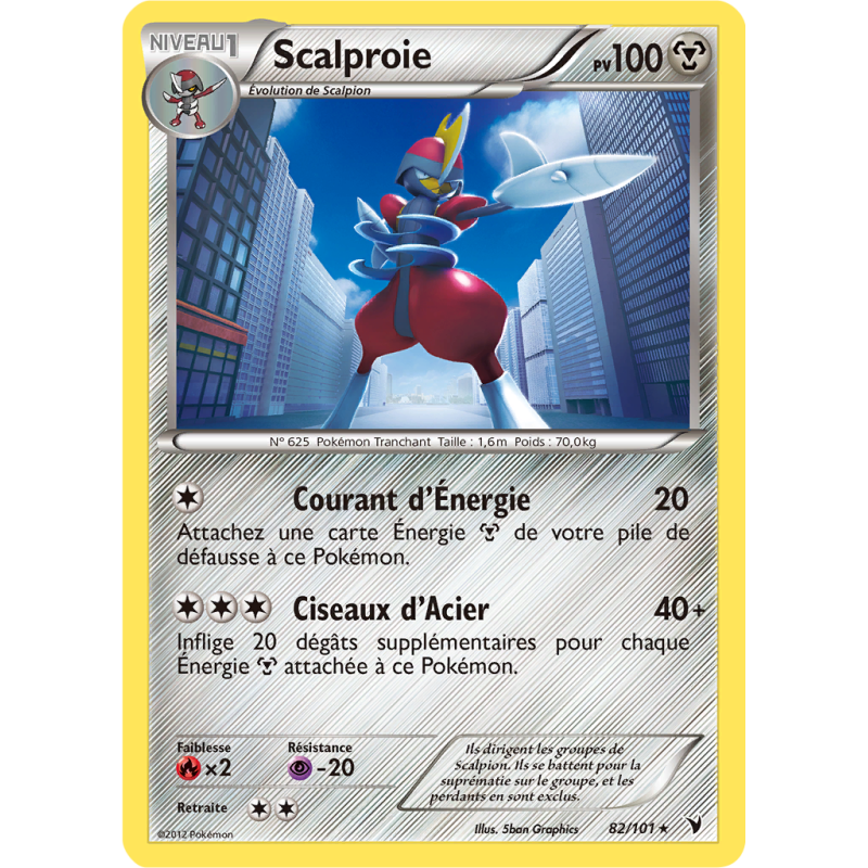 Carte Pokémon Scalproie 82/101 Holographique Nobles Victoires