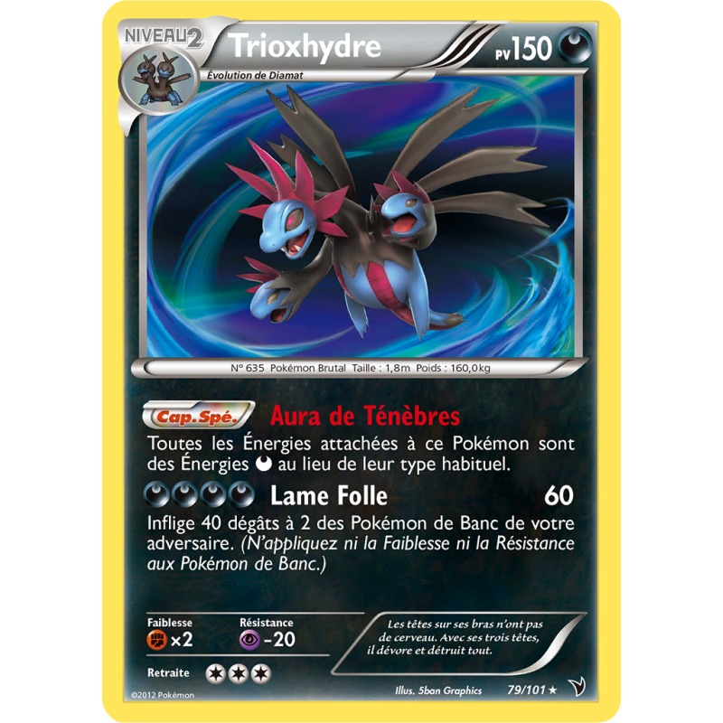 Carte Pokémon Trioxhydre 79/101 Holographique Nobles Victoires