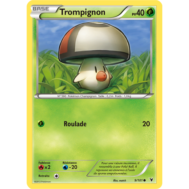 Carte Pokémon Trompignon 9/101 Commune Nobles Victoires