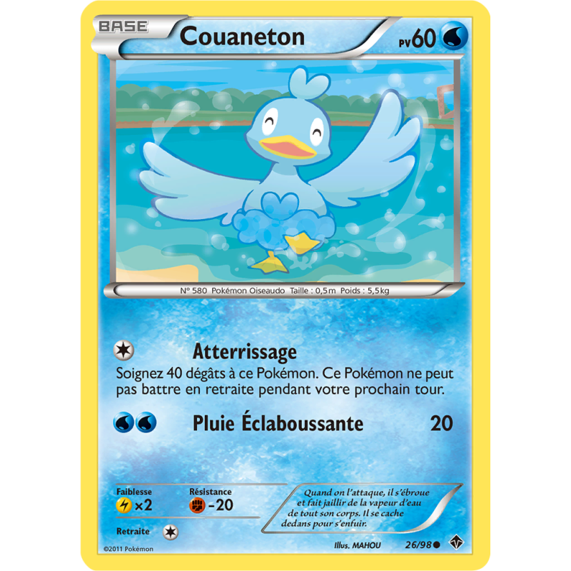 Carte Pokémon Couaneton 26/98 Commune Pouvoirs Émergents