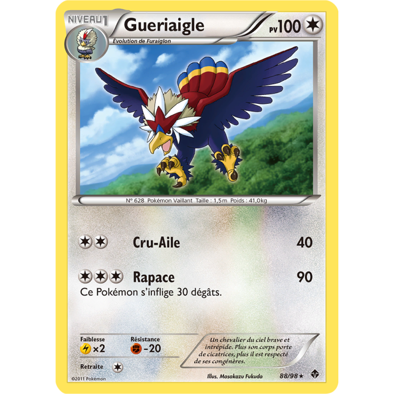 Carte Pokémon Gueriaigle 88/98 Holographique Pouvoirs Émergents