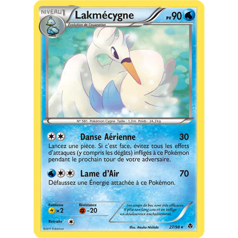 Carte Pokémon Lakmécygne 27/98 Rare Pouvoirs Émergents