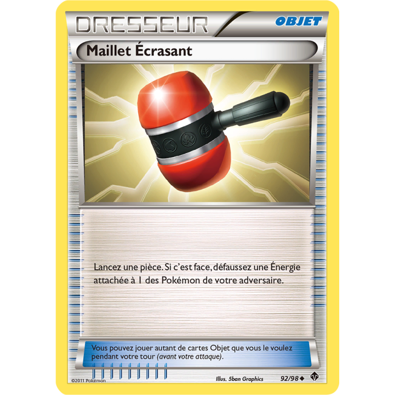 Carte Pokémon Maillet Écrasant 92/98 Peu commune Pouvoirs Émergents