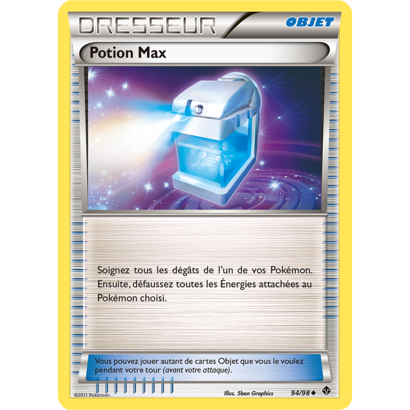 Carte Pokémon Potion Max 94/98 Peu commune Pouvoirs Émergents