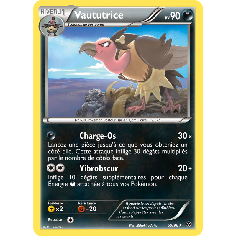 Carte Pokémon Vaututrice 69/98 Rare Pouvoirs Émergents