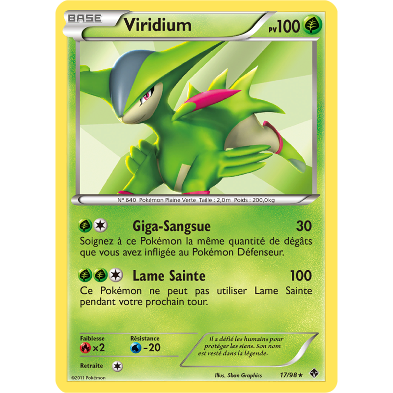 Carte Pokémon Viridium 17/98 Holographique Pouvoirs Émergents