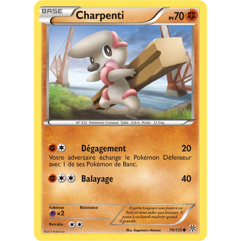 Carte Pokémon Charpenti 79/135 Commune Tempête Plasma
