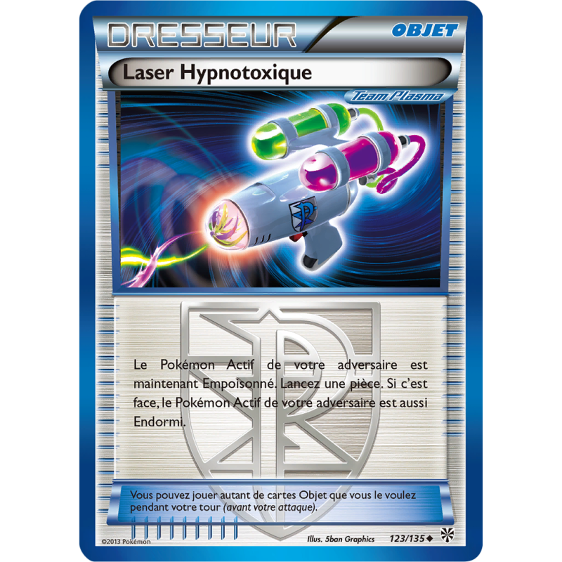 Carte Pokémon Laser Hypnotoxique 123/135 Peu commune Tempête Plasma