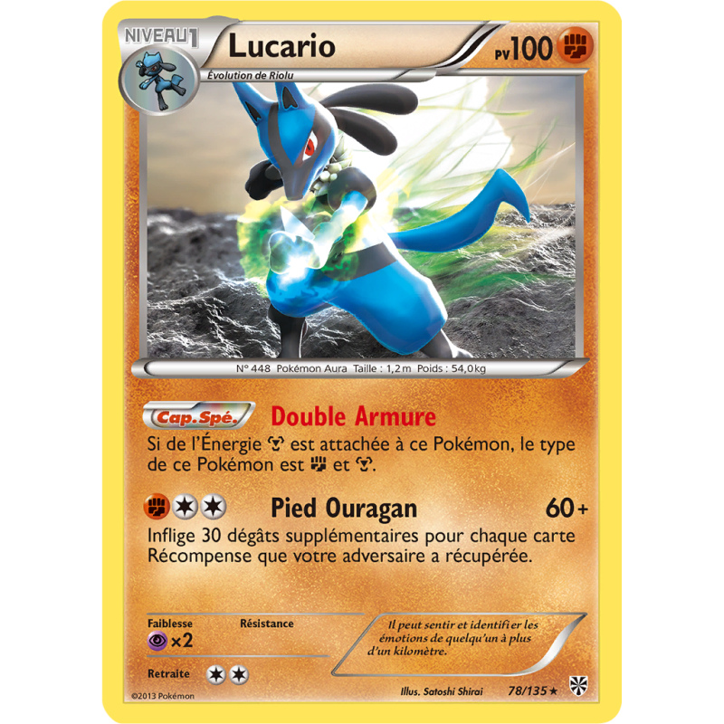 Carte Pokémon Lucario 78/135 Holographique Tempête Plasma