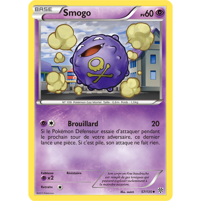 Carte Pokémon Smogo 57/135 Peu commune Tempête Plasma