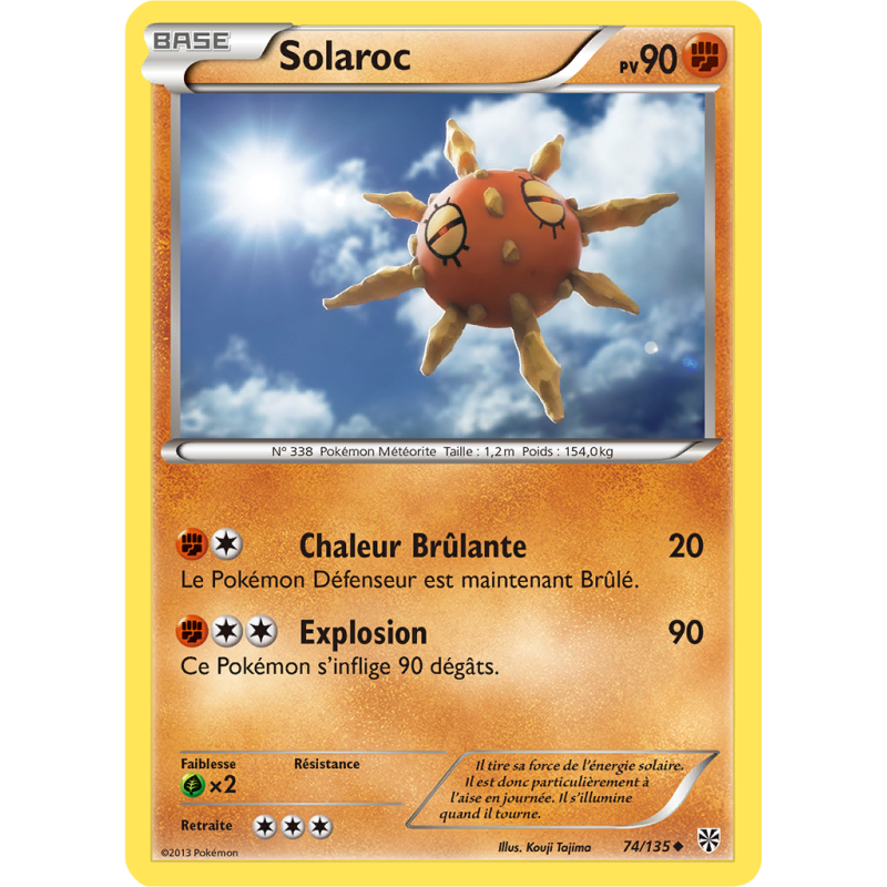 Carte Pokémon Solaroc 74/135 Peu commune Tempête Plasma