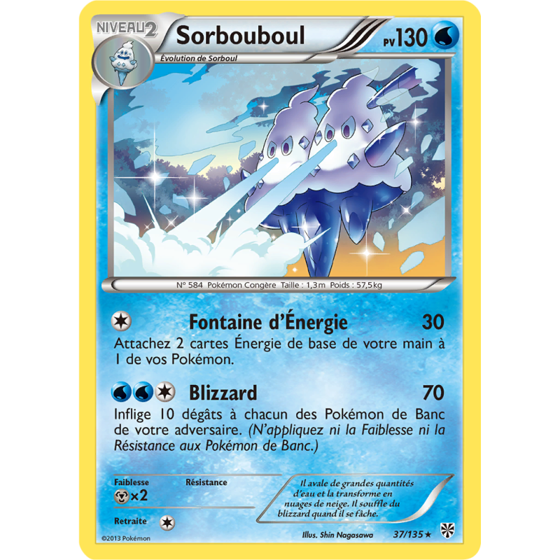 Carte Pokémon Sorbouboul 37/135 Rare Tempête Plasma