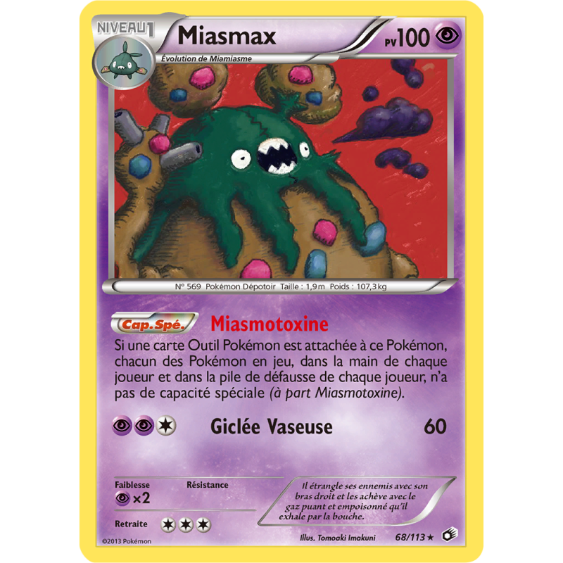Carte Pokémon Miasmax 68/113 Holographique Trésors Légendaires