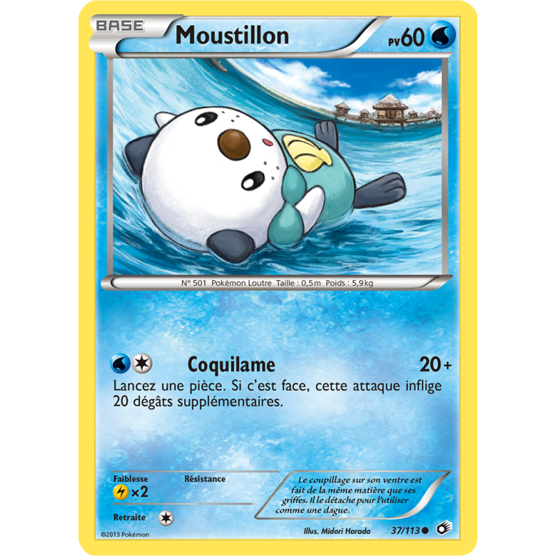 Carte Pokémon Moustillon 37/113 Commune Trésors Légendaires