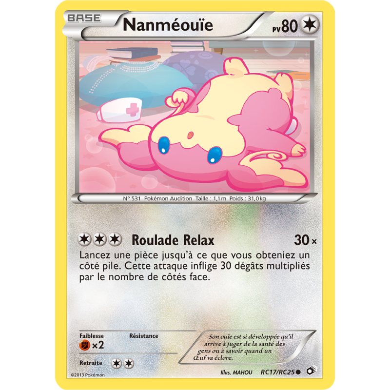 Carte Pokémon Nanméouïe RC17/RC25 Commune Trésors Légendaires