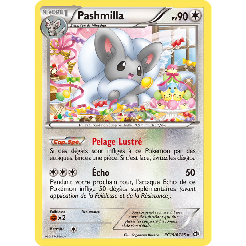 Carte Pokémon Pashmilla RC19/RC25 Peu commune Trésors Légendaires
