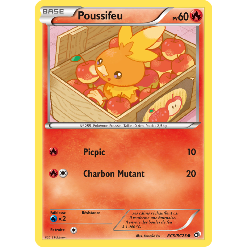 Carte Pokémon Poussifeu RC5/RC25 Commune Trésors Légendaires