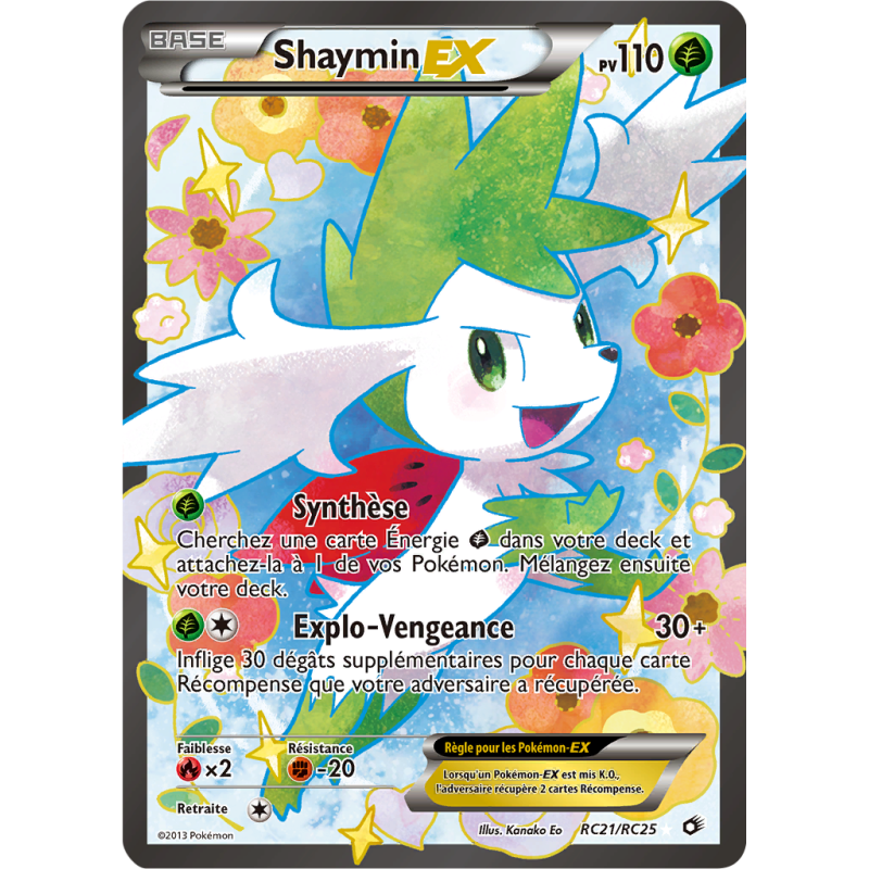 Carte Pokémon Shaymin-EX RC21/RC25 Ultra Rare Trésors Légendaires