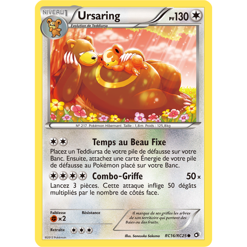 Carte Pokémon Ursaring RC16/RC25 Commune Trésors Légendaires