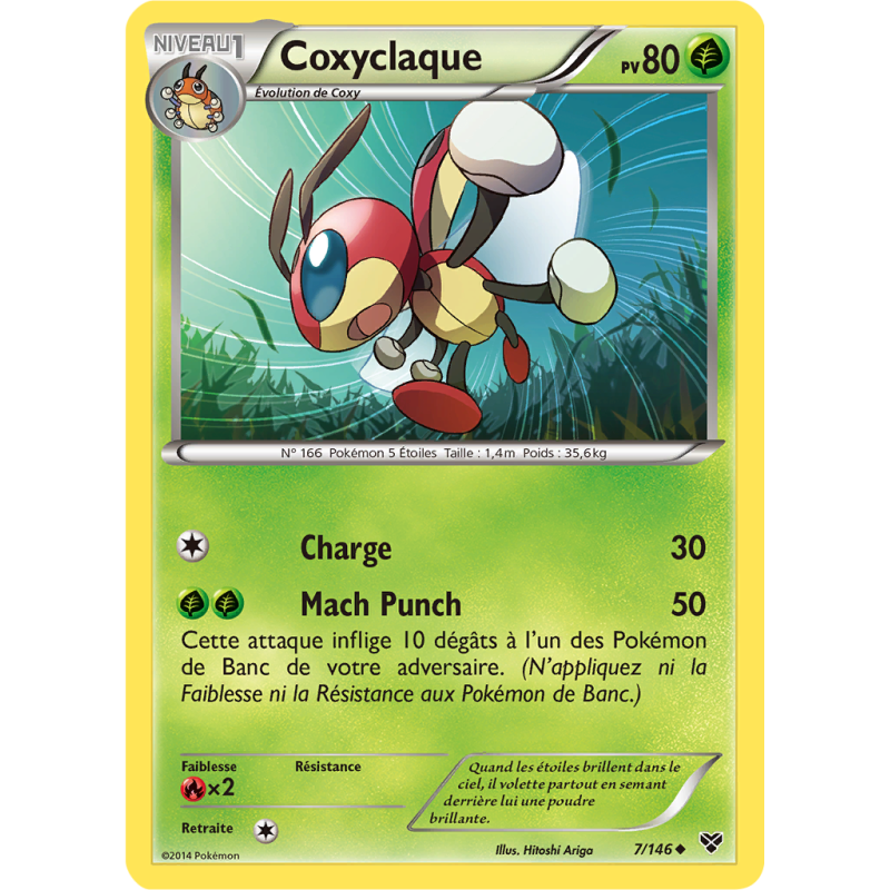 Carte Pokémon Coxyclaque 7/146 Peu commune XY (JCC)